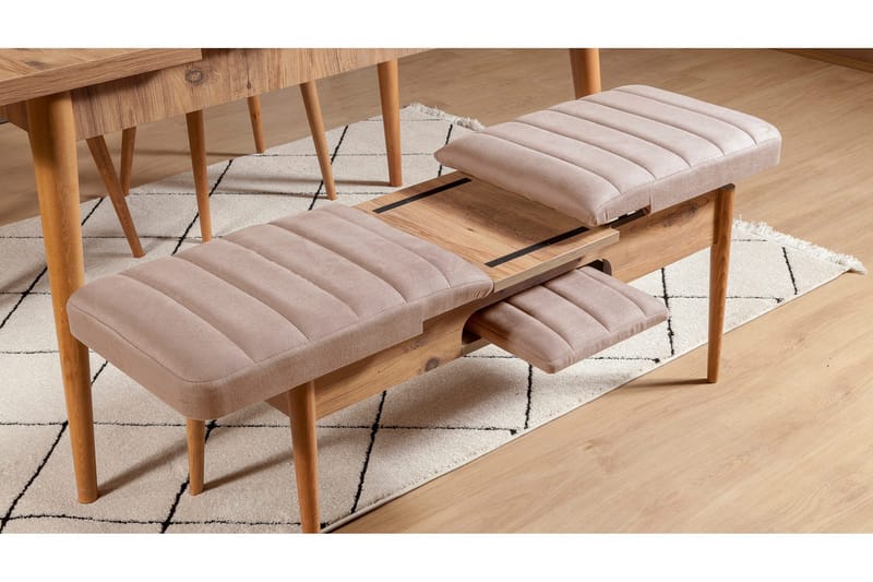 Valsot Bænk 110 cm - Natur/Grå/Brun - Møbler - Stole & lænestole - Bænke - Entrébænk