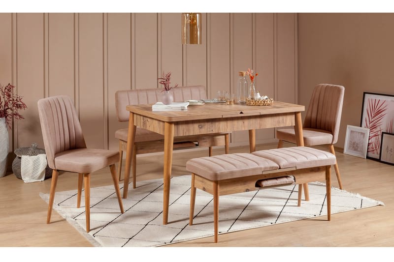 Valsot Bænk 110 cm - Natur/Grå/Brun - Møbler - Stole & lænestole - Bænke - Entrébænk