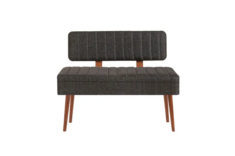 Valsot Bænk 110 cm - Valnød/Antracit - Møbler - Stole & lænestole - Bænke - Entrébænk