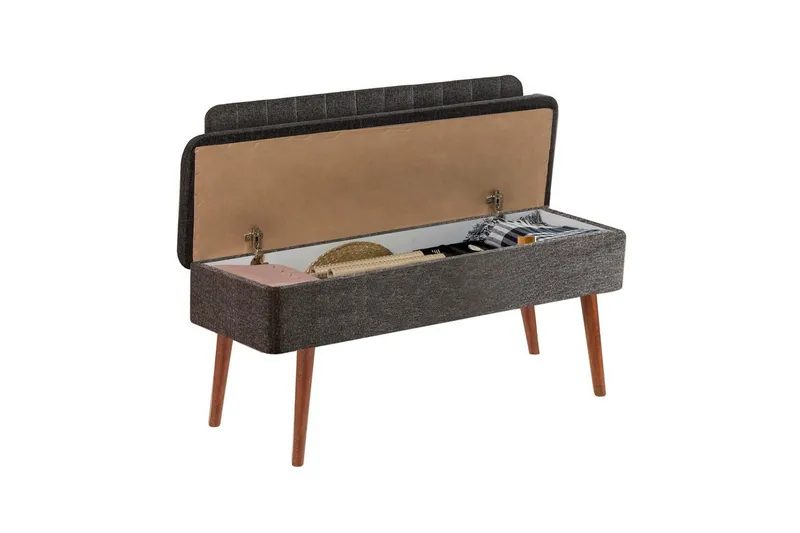 Valsot Bænk 110 cm - Valnød/Antracit - Møbler - Stole & lænestole - Bænke - Entrébænk