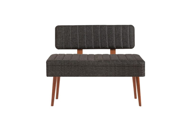 Valsot Bænk 110 cm, Valnød/Antracit