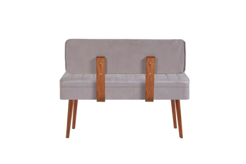 Valsot Bænk 110 cm - Valnød/Grå - Møbler - Stole & lænestole - Bænke - Entrébænk