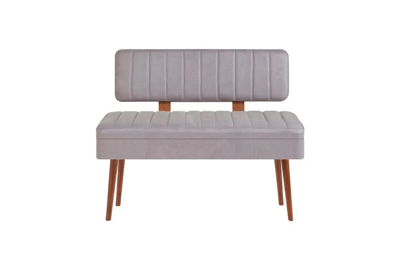 Valsot Bænk 110 cm - Valnød/Grå - Møbler - Stole & lænestole - Bænke - Entrébænk