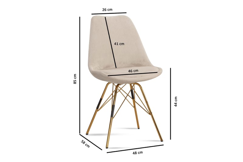 Badoni Lænestol - Beige - Møbler - Stole & lænestole - Spisebordsstole & køkkenstole