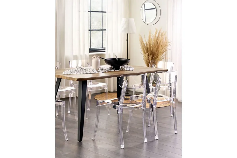 Bankettstol Beliani Covington set om 2 Transparent - Møbler - Stole & lænestole - Spisebordsstole & køkkenstole