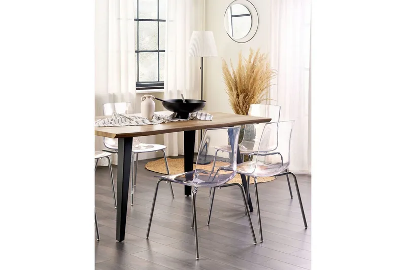 Bankettstol Beliani Silerton set om 2 Transparent - Møbler - Stole & lænestole - Spisebordsstole & køkkenstole