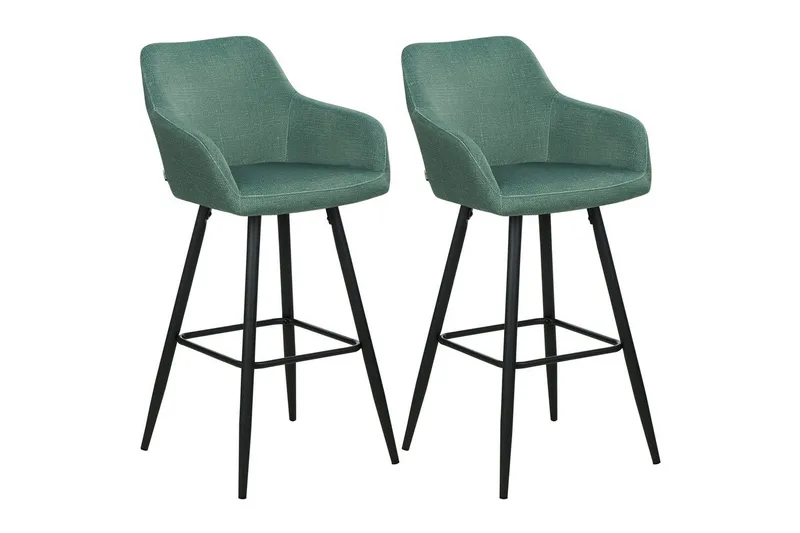 Barstol Beliani Casmalia set om 2 Beige-Svart Dark green, undefined