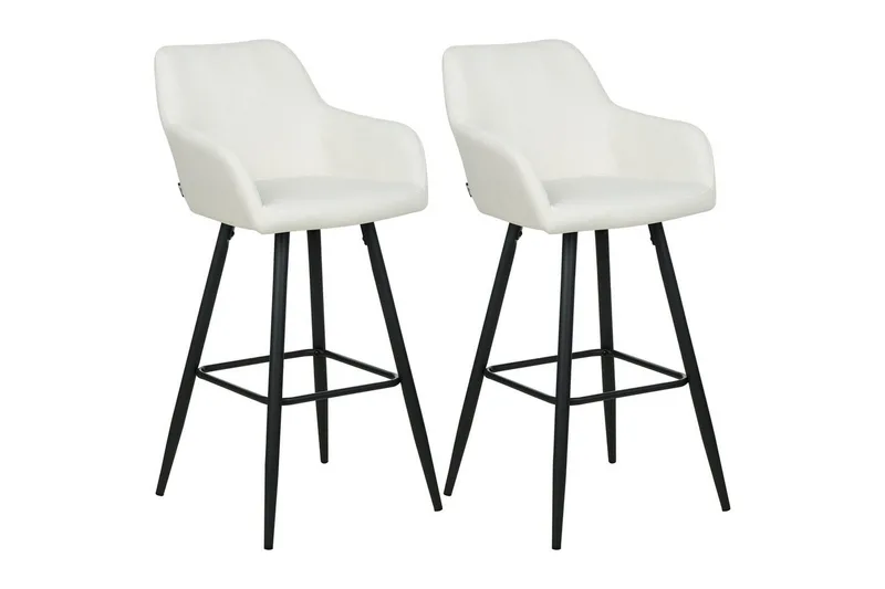 Barstol Beliani Casmalia set om 2 Beige-Svart Off White, undefined