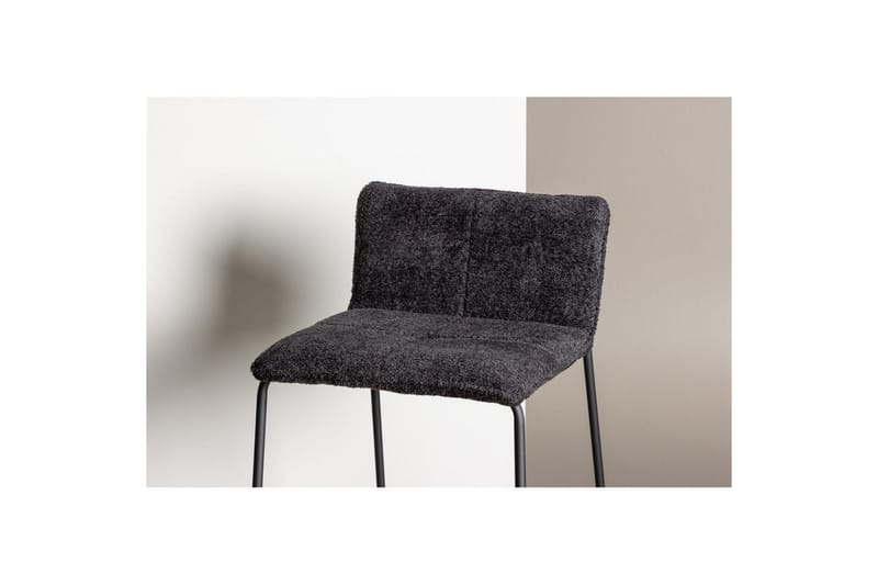 Barstol Bisbee Bouclé Sort - Sort - Møbler - Stole & lænestole - Barstole