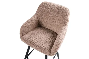 Barstol Casmalia sæt á 2 Beige/sort - Beige/sort - Møbler - Stole & lænestole - Barstole