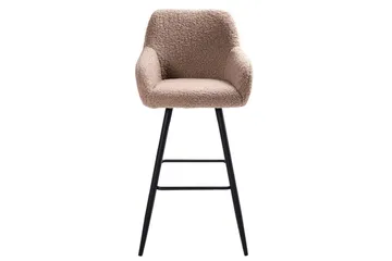 Barstol Casmalia sæt á 2 Beige/sort - Beige/sort - Møbler - Stole & lænestole - Barstole