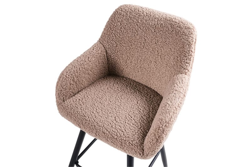 Barstol Casmalia sæt á 2 Beige/sort - Beige/sort - Møbler - Stole & lænestole - Barstole