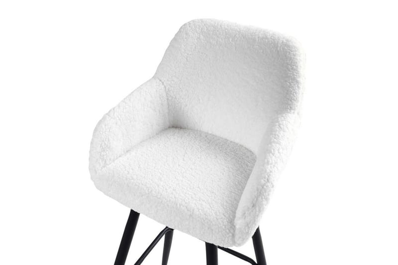 Barstol Casmalia sæt á 2 Hvid/Sort - Hvid/Sort - Møbler - Stole & lænestole - Barstole