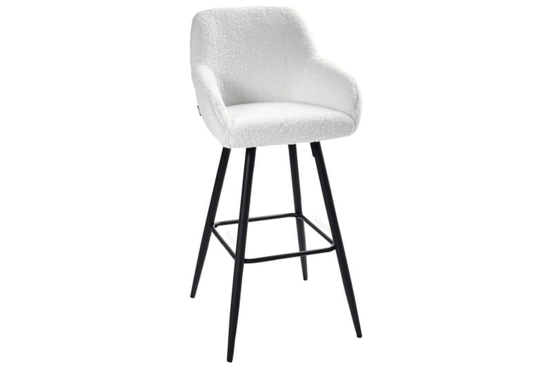 Barstol Casmalia sæt á 2 Hvid/Sort - Hvid/Sort - Møbler - Stole & lænestole - Barstole