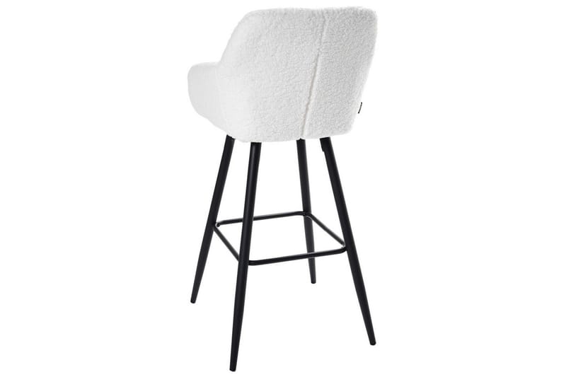 Barstol Casmalia sæt á 2 Hvid/Sort - Hvid/Sort - Møbler - Stole & lænestole - Barstole
