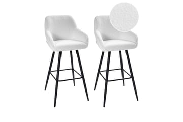 Barstol Casmalia sæt á 2 Hvid/Sort