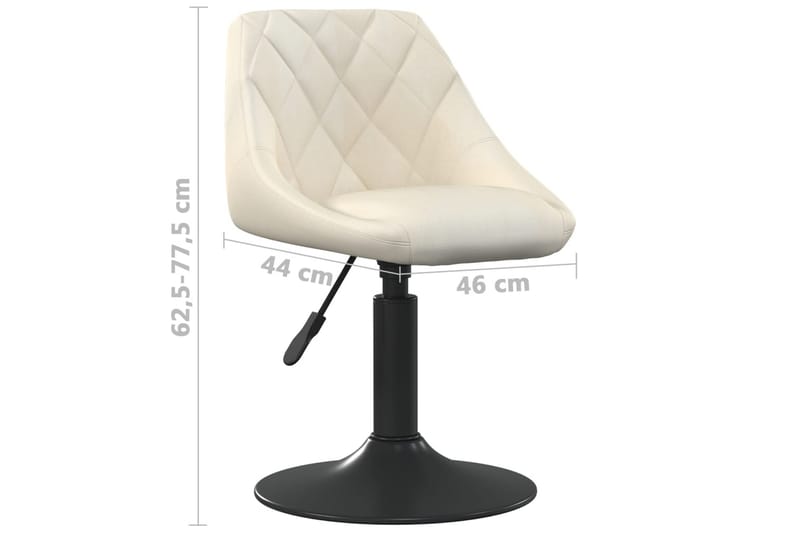 barstol fløjl cremefarvet - Creme - Møbler - Stole & lænestole - Barstole