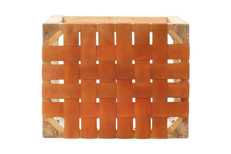 Barstole 2 stk. 60 cm ægte læder brun - Brun - Møbler - Stole & lænestole - Barstole