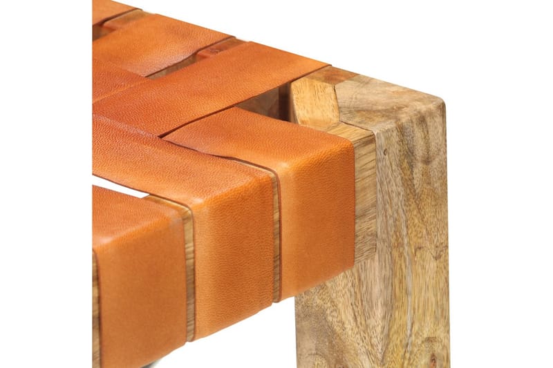 Barstole 2 stk. 60 cm ægte læder brun - Brun - Møbler - Stole & lænestole - Barstole