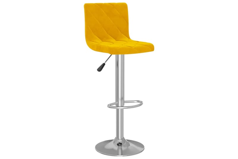 barstole 2 stk. fløjl sennepsgul - Gul - Møbler - Stole & lænestole - Barstole