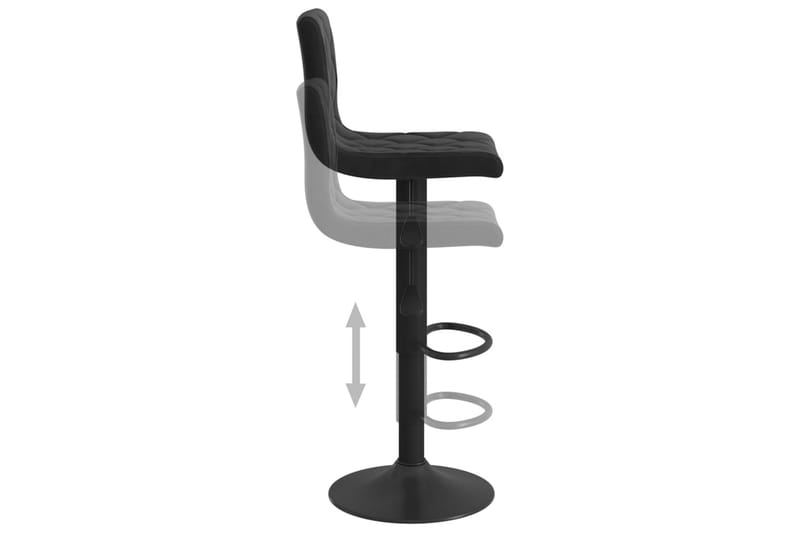barstole 2 stk. fløjl sort - Sort - Møbler - Stole & lænestole - Barstole