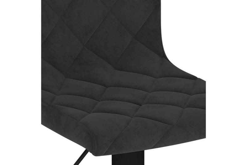 barstole 2 stk. fløjl sort - Sort - Møbler - Stole & lænestole - Barstole
