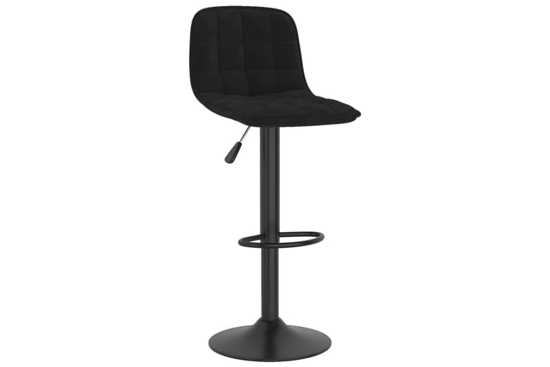 barstole 2 stk. fløjl sort - Sort - Møbler - Stole & lænestole - Barstole