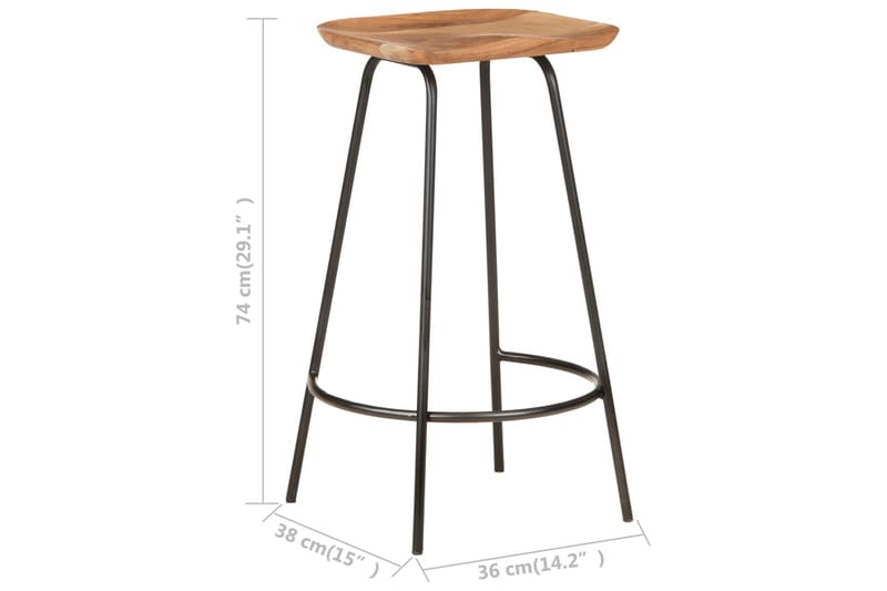 barstole 4 stk. massivt akacietræ - Møbler - Stole & lænestole - Barstole