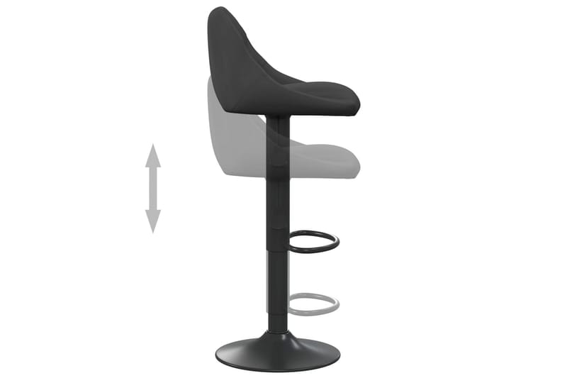 barstol fløjl sort - Sort - Møbler - Stole & lænestole - Barstole