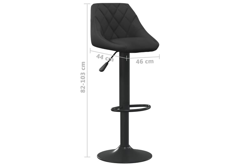 barstol fløjl sort - Sort - Møbler - Stole & lænestole - Barstole
