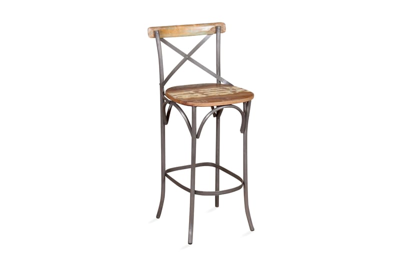 Barstol I Massivt, Genanvendt Træ 45 X 45 X 110 Cm - Brun - Møbler - Stole & lænestole - Barstole