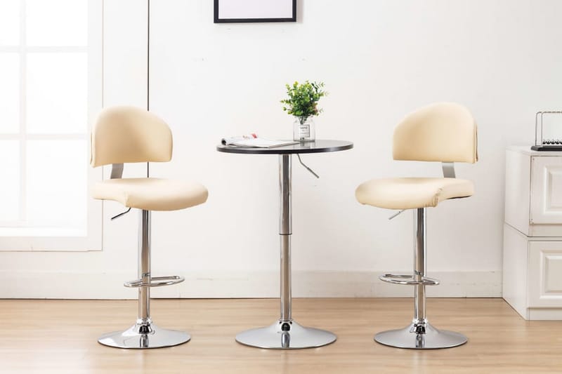 Barstol Kunstlæder Cremefarvet - Creme - Møbler - Stole & lænestole - Barstole
