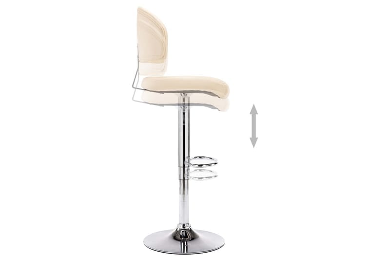 Barstol Kunstlæder Cremefarvet - Creme - Møbler - Stole & lænestole - Barstole