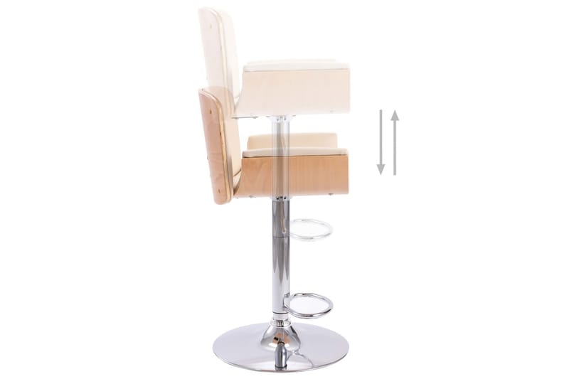 Barstol Kunstl�æder Cremefarvet - Creme - Møbler - Stole & lænestole - Barstole