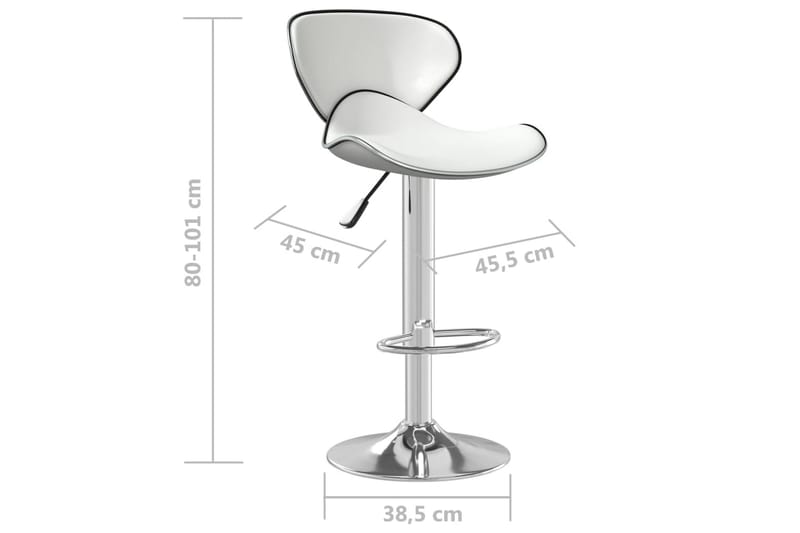 barstol kunstlæder hvid - Hvid - Barstole