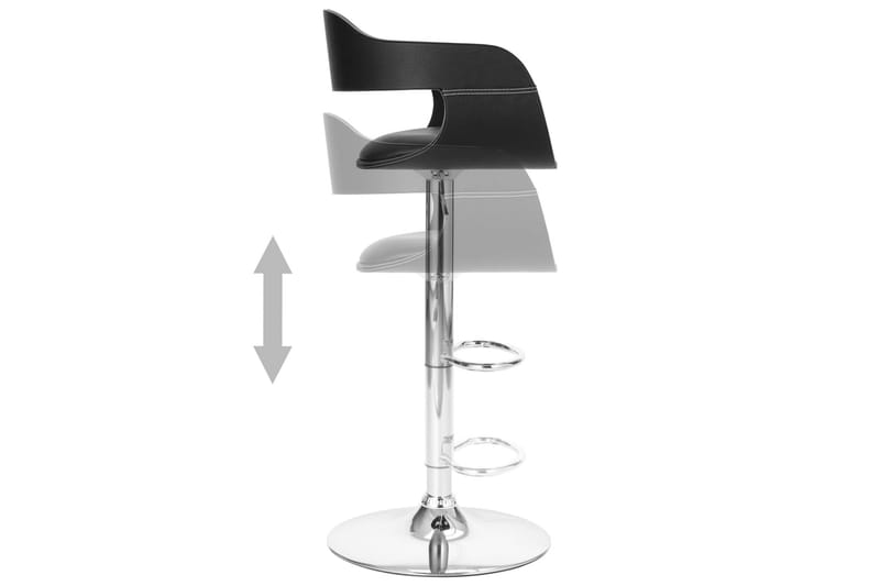Barstol Kunstlæder Sort - Sort - Møbler - Stole & lænestole - Barstole