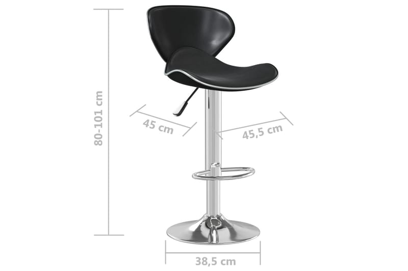 barstol kunstlæder sort - Sort - Møbler - Stole & lænestole - Barstole