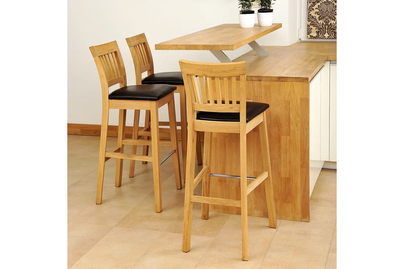 Barstol LAURA 40xD40xH72 / 99cm farve: mørkebrun - Møbler - Stole & lænestole - Barstole