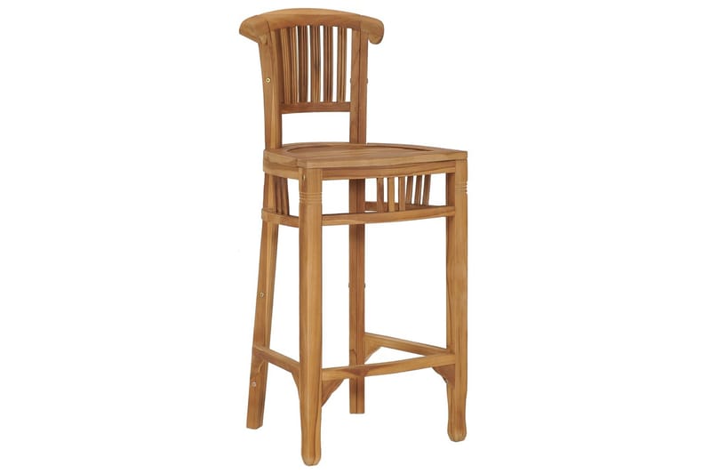 Barstol Massivt Teaktræ - Brun - Møbler - Stole & lænestole - Barstole