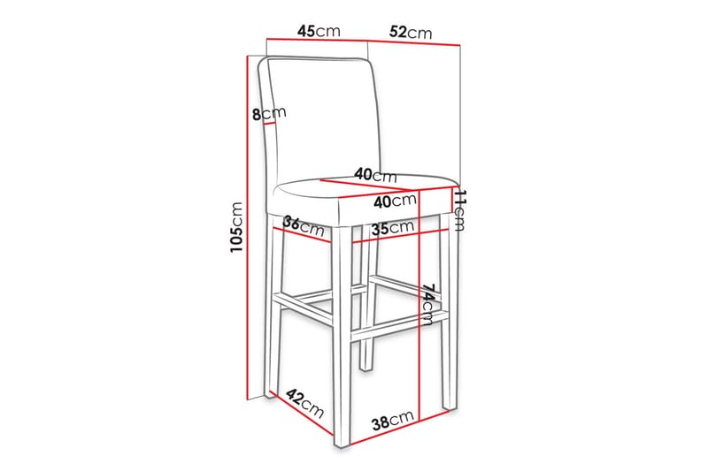 Barstol - Sort - Møbler - Stole & lænestole - Barstole