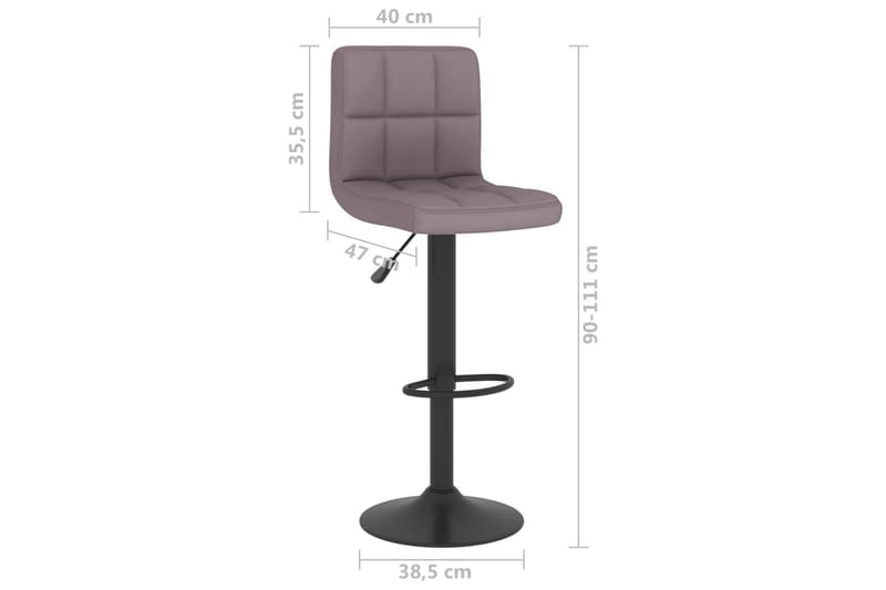barstol stof gråbrun - Gråbrun - Møbler - Stole & lænestole - Barstole