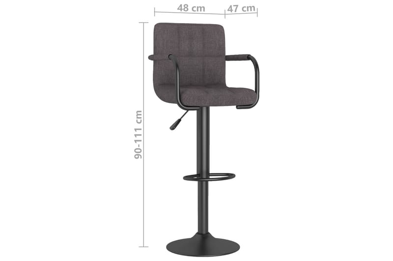 barstol stof gråbrun - Gråbrun - Møbler - Stole & lænestole - Barstole