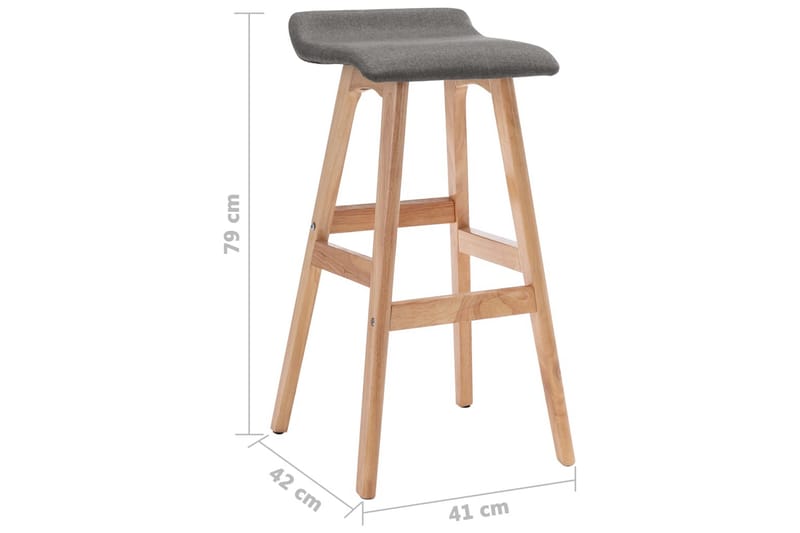 Barstol Stof Mörkegrå - Møbler - Stole & lænestole - Barstole