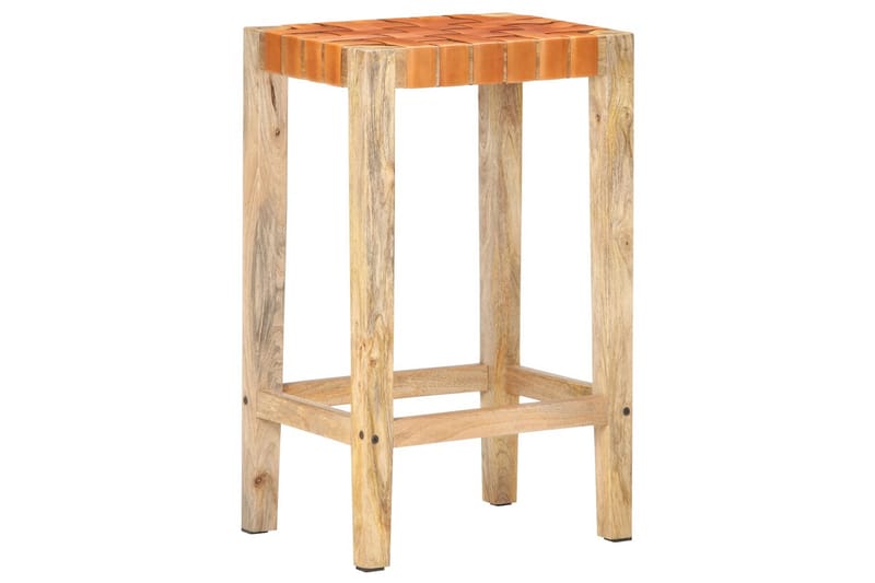 Barstole 2 stk. 75 cm ægte læder brun - Brun - Møbler - Stole & lænestole - Barstole