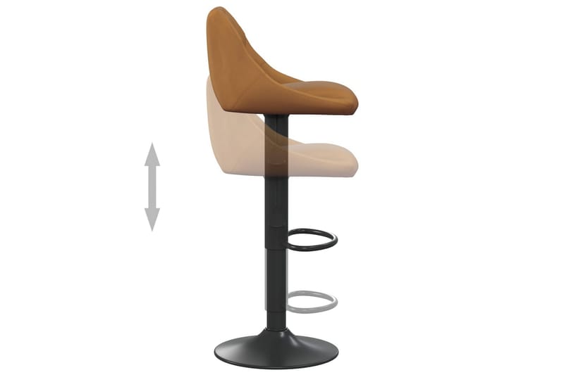barstole 2 stk. fløjl brun - Brun - Møbler - Stole & lænestole - Barstole