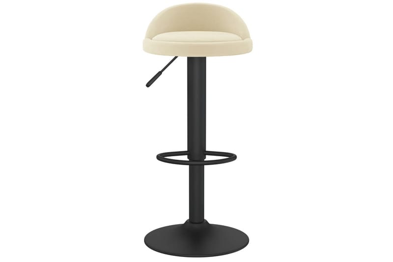 barstole 2 stk. fløjl cremefarvet - Creme - Møbler - Stole & lænestole - Barstole