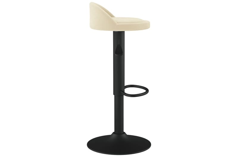 barstole 2 stk. fløjl cremefarvet - Creme - Møbler - Stole & lænestole - Barstole