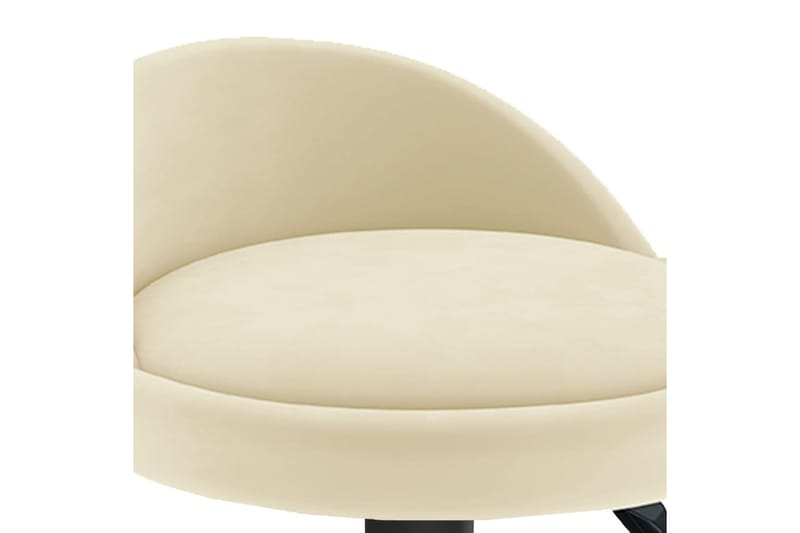 barstole 2 stk. fløjl cremefarvet - Creme - Møbler - Stole & lænestole - Barstole