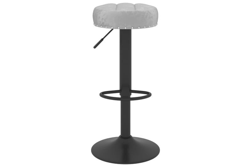 barstole 2 stk. fløjl grå - Grå - Møbler - Stole & lænestole - Barstole