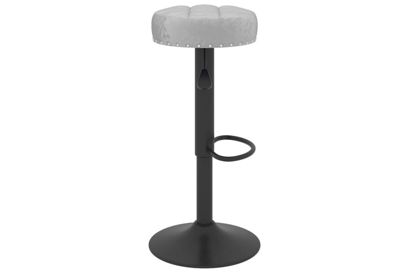 barstole 2 stk. fløjl grå - Grå - Møbler - Stole & lænestole - Barstole